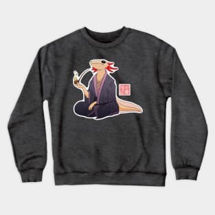 Axolotl Philosopher With Bubble Pipe Crewneck Sweatshirt